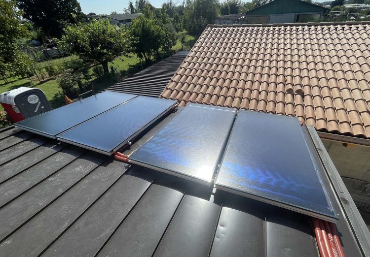 Pannelli solari installati in abitazione privata a Treviso