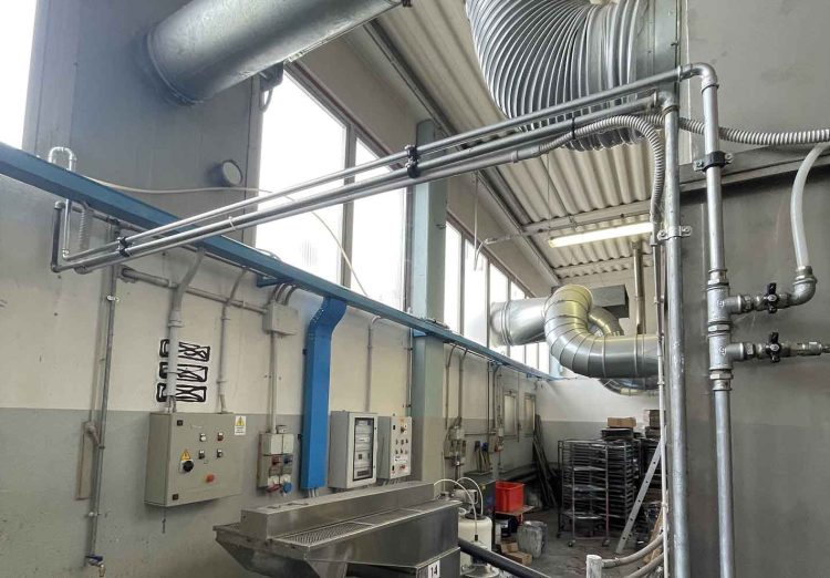 Canalizzazione aria compressa per postazione